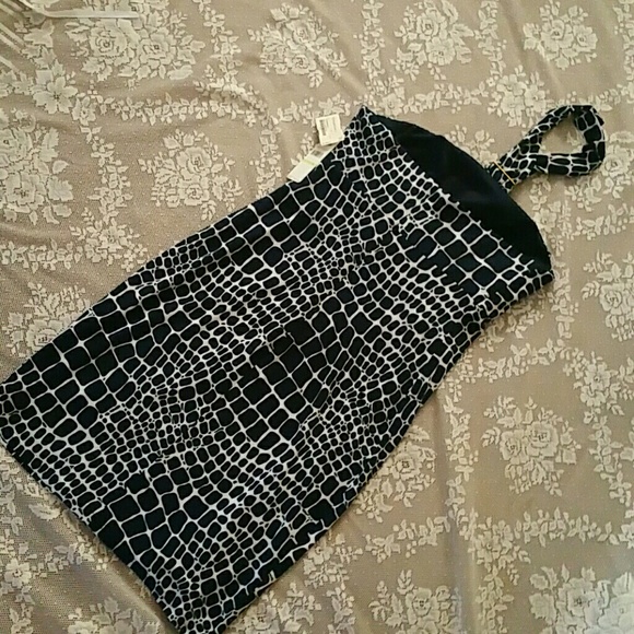 New LAUNDRY BY SHELLI SEGAL halter dress Strapless dress Sz 4 - Picture 7 of 7